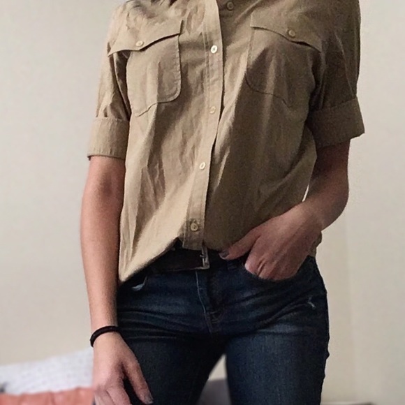 Tan button up - Picture 2 of 2
